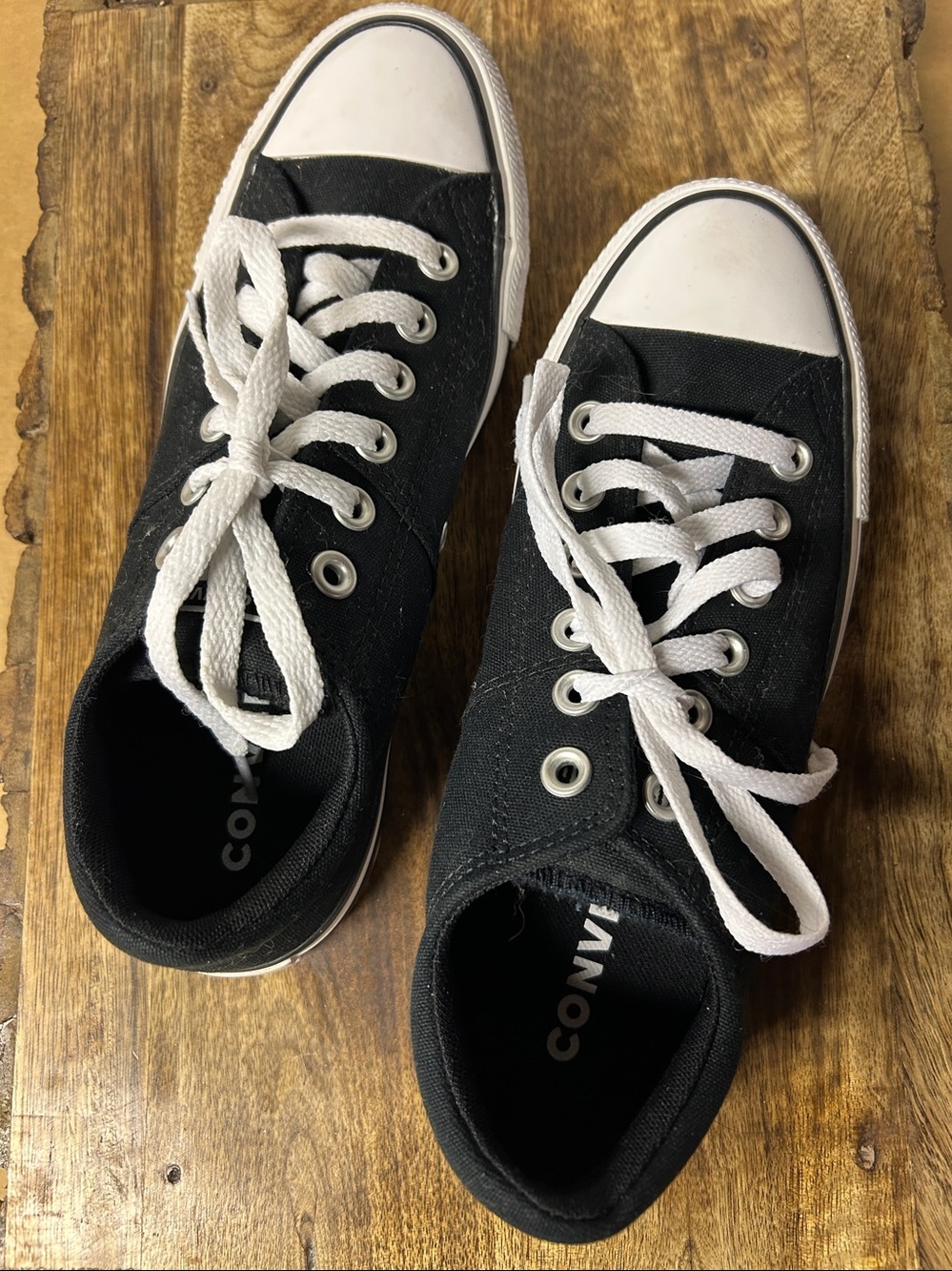 Converse Low Top Sneakers in Black and White